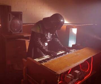 Mike Mangan as Darth Vader playing Hammond B3 Organ